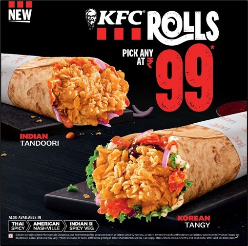 SNACK ANYTIME, ANYWHERE WITH THE NEW RANGE OF KFC ROLLS