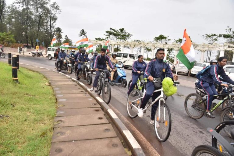 Motorbike and Scooter rally organised at panaji to commemorate Kargil Vijay Diwas.