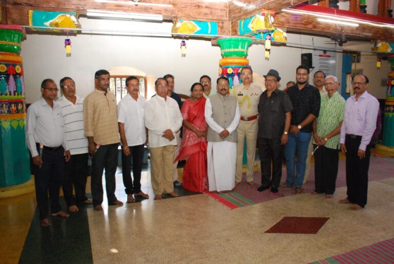 GOA GOVERNOR P. S. SREEDHARAN PILLAI VISITS SHREE NAVADURGA TEMPLE