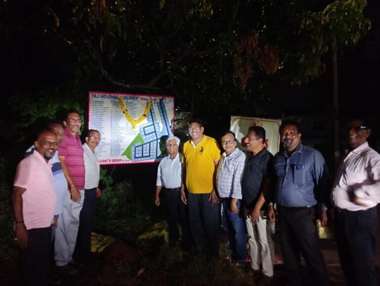 GIANTS Group of Tivim Unveils Informational Signboard at Faj Colony Entrance